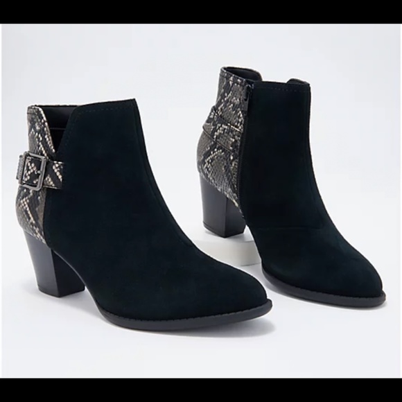 Vionic Shoes - Vionic Suede Snake Skin Water-Resistant Bootie ❄️ NEW
